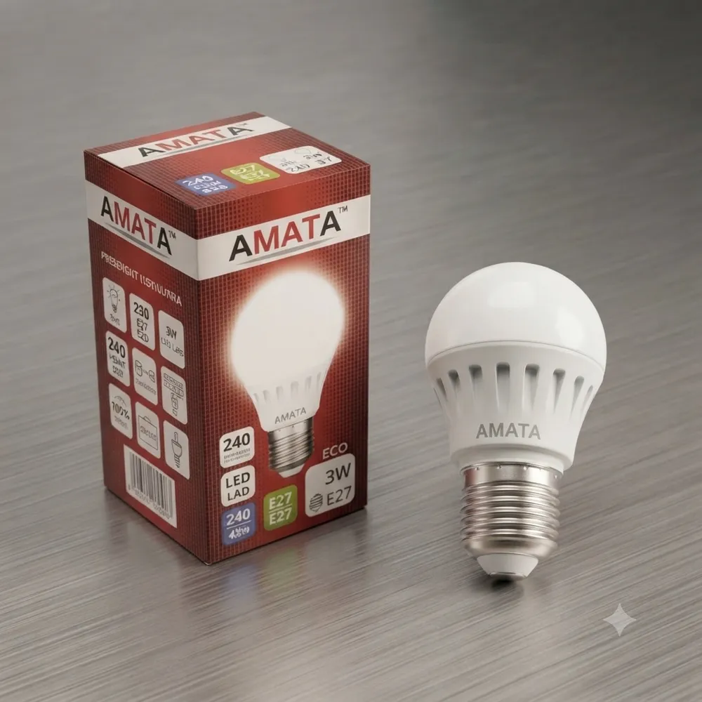 Lampu LED Bohlam AMATA Premium 3W 5W 7W 9W E27 Hemat Energi Cool Daylight